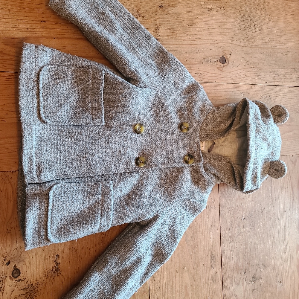 Carters pea coat with bear ears.